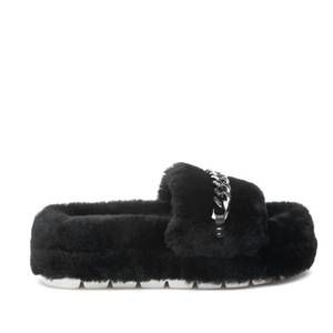 NEW J/SLIDES billie shearling slippers in black